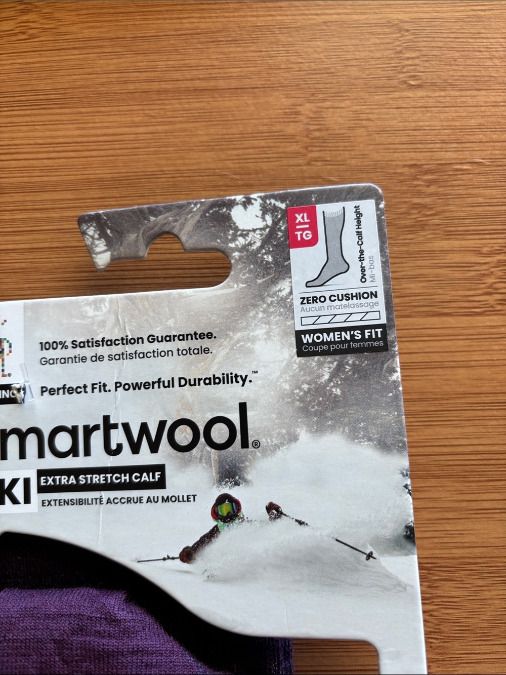 Smartwool womens fit  Purple Merino Ski Socks zero Cushion - Picture 3 of 4